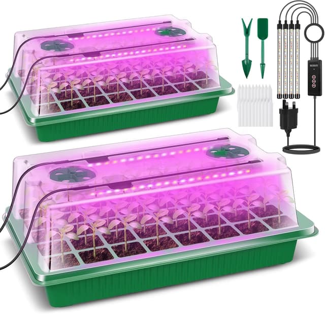 Detalle de Verdenu Seed Trays grow light 80 cells