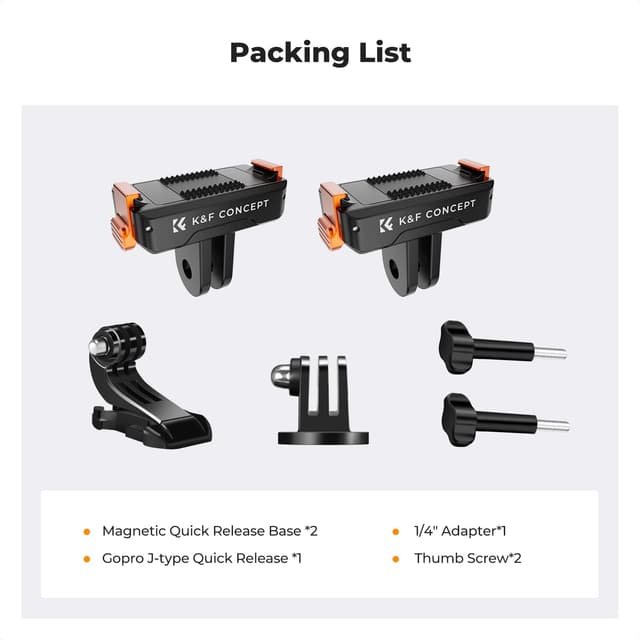 Thumbnail 6 de K&F CONCEPT Magnetic Quick Release Adapter (2-pack) for DJI Osmo Action 5 Pro/4/3 & Osmo 360