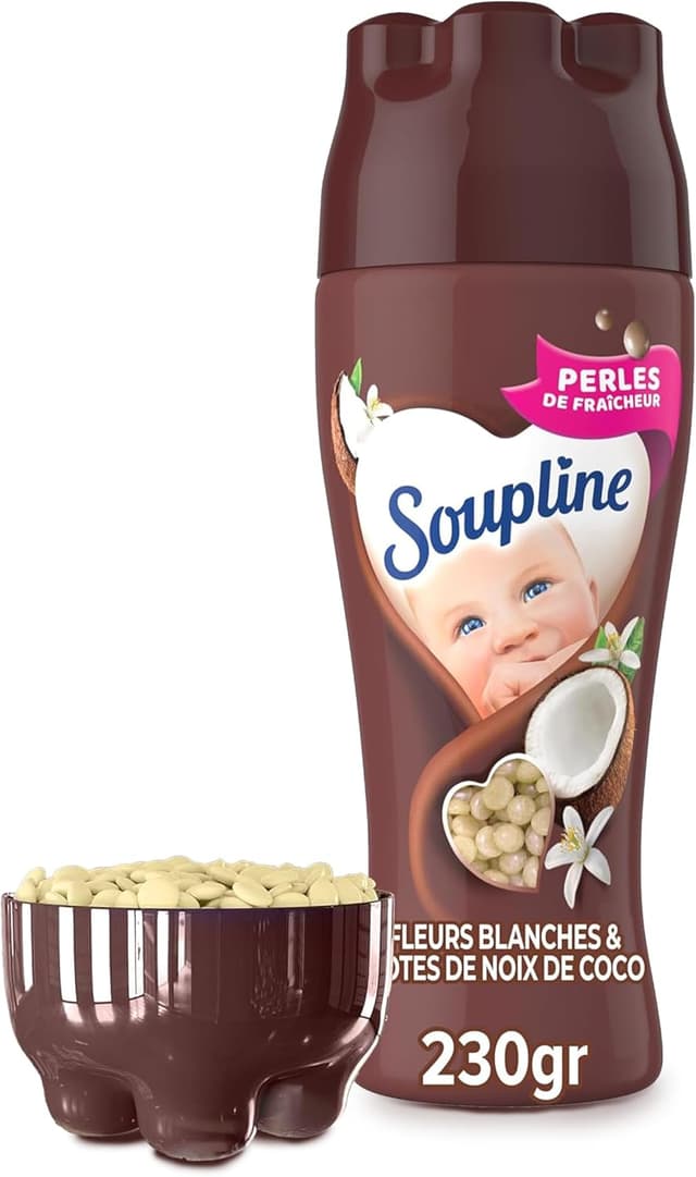 Imagen de SOUPLINE Perles de Fraîcheur 230 g — parfum fleurs blanches en OfertitasTOP