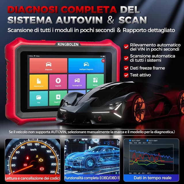 Thumbnail 5 de KINGBOLEN K8 Pro Diagnosi Auto 8 pollici