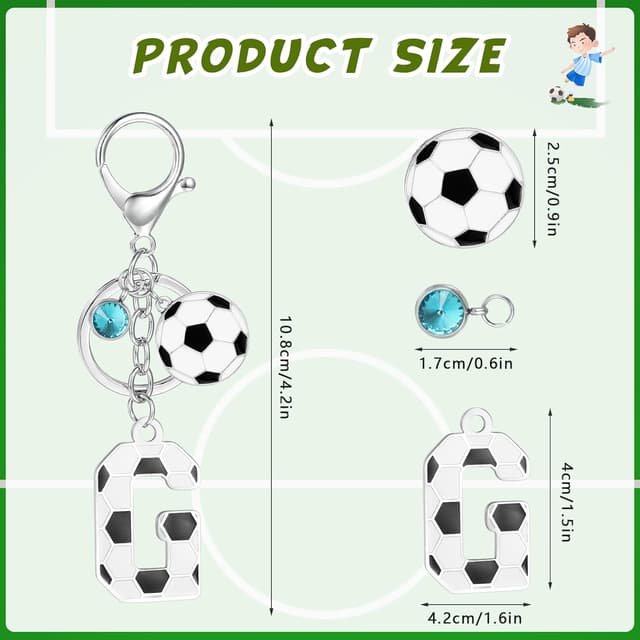 Detalle 2 de MWOOT Football Alphabet Keychain