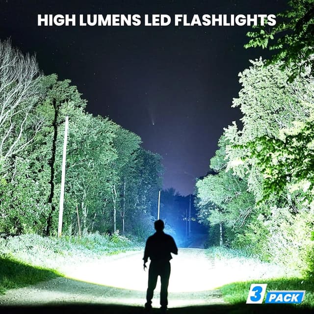 Detalle 2 de ECLINCO Flashlight Rechargeable 99,000 Lumens handheld flashlight 🔦