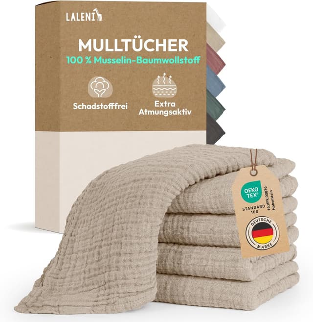 Imagen de Laleni Spucktücher Musselin 70x70 en OfertitasTOP