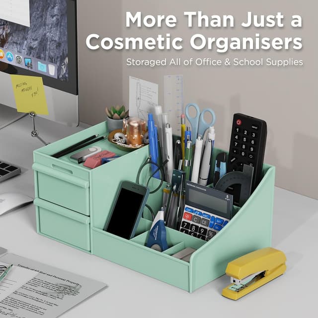 Detalle de DancesCat organizer per trucco con cassetti e scomparti per rossetti, gioielli e cura unghie