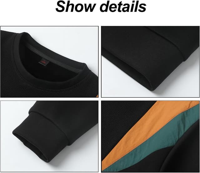 Detalle 1 de Herren Sweatshirt Rundhals Covisoty 80 % Baumwolle