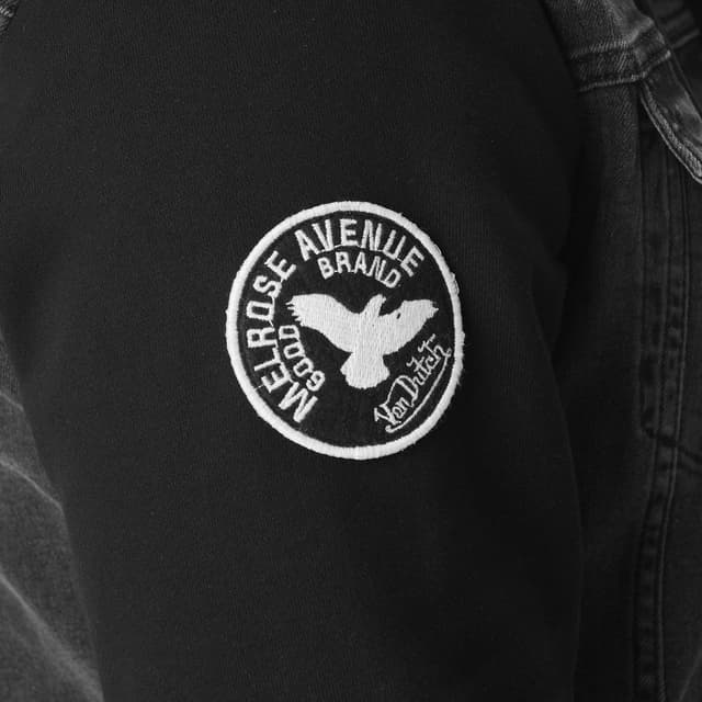 Thumbnail 6 de Veste en jean bi-matière homme Dutch Used Noir (98% coton, 2% élasthanne)