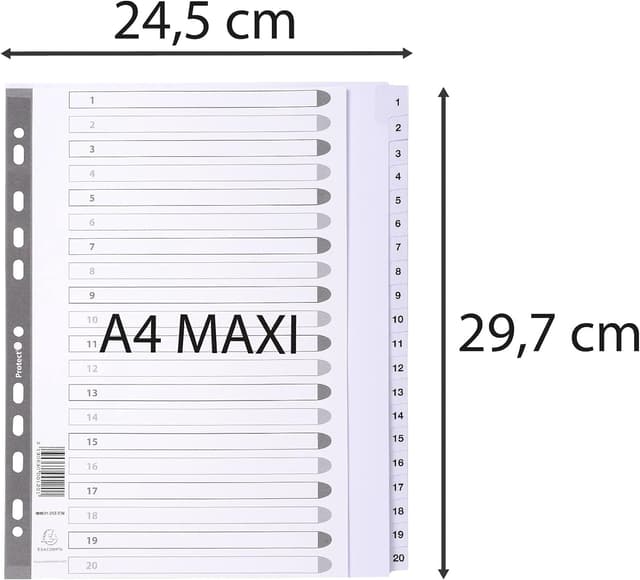Thumbnail 3 de Exacompta MWD1-20Z-EW Mylar Indices 20-Part