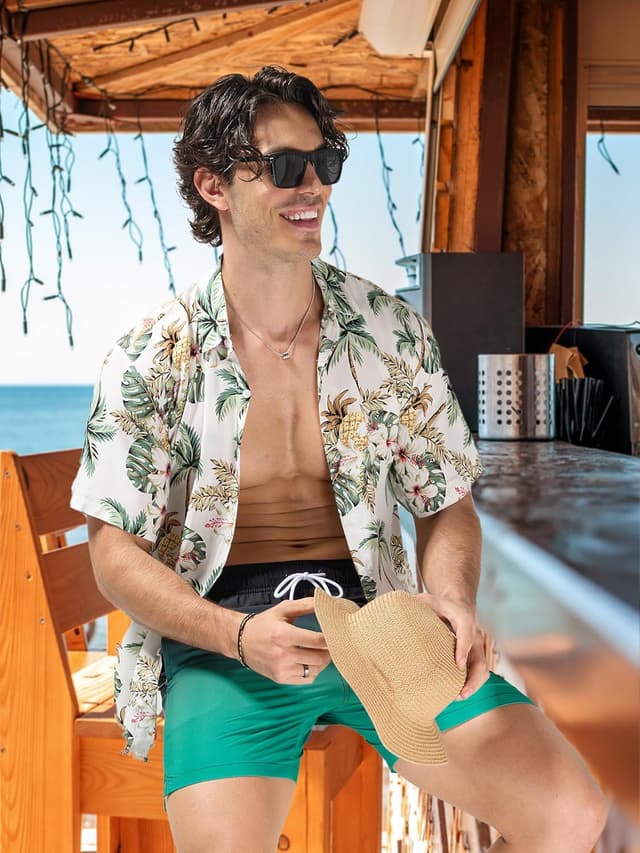 Detalle de Arcweg Short de bain homme avec doublure en maille et poches zippées – séchage rapide