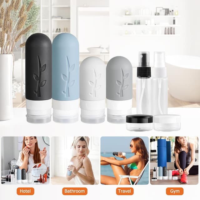 Thumbnail 4 de AiQInu Contenitori da viaggio ricaricabili 90 ml