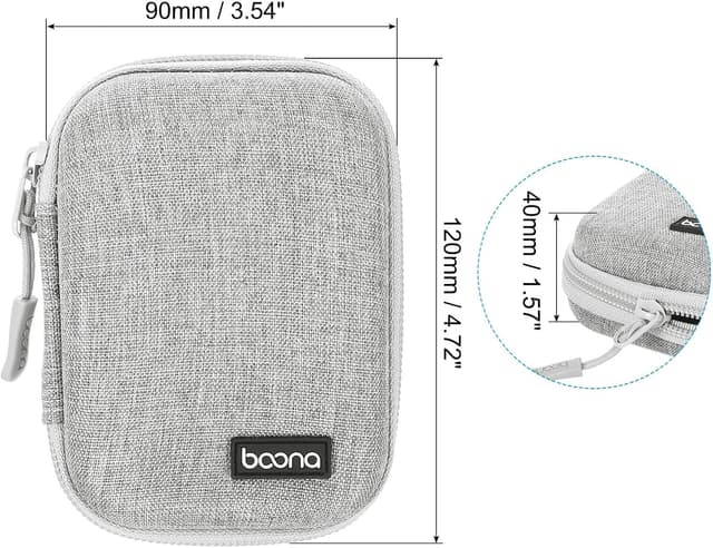 Detalle 2 de PATIKIL Digital Camera Carrying Case (EVA Small) – Grey protective EVA storage bag for compact cameras