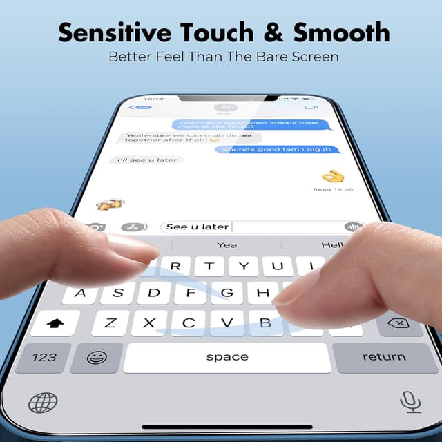 Detalle de UNBREAKcable 3-Pack Screen Protector for iPhone 14 Pro Max (double shatterproof tempered glass, 9H)