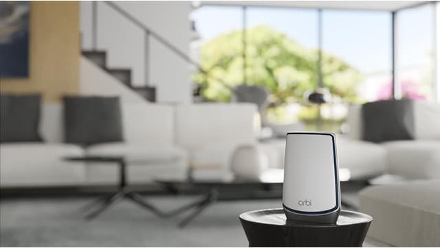 Detalle de NETGEAR Orbi Mesh WiFi System (RBK852) with WiFi 6 router and 1 satellite extender (AX6000, up to 4,000 sq ft)