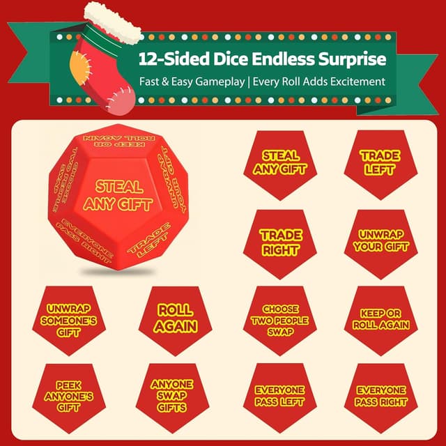 Thumbnail 1 de Santa Swap Gift Exchange Dice game 🎲