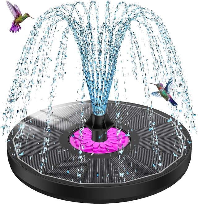 Thumbnail 6 de SZMP Fontana Solare 3,5W con pompa ad acqua solare e 7 ugelli, per laghetto, piscina e vaso per pesci (blu)