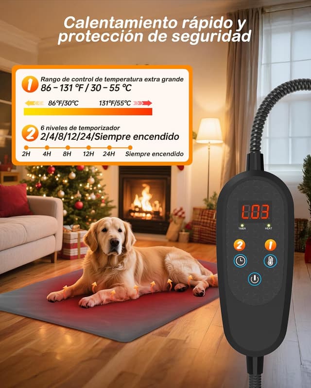 Detalle de petnf Almohadilla térmica 45 x 75 cm 🐾