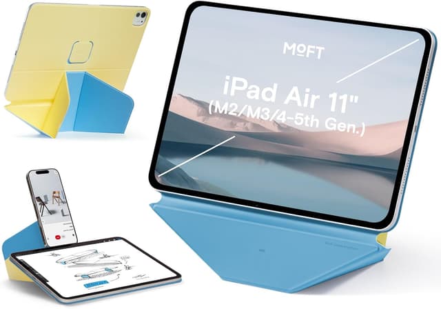 Detalle de MOFT Dynamic Folio Hülle für 11" iPad Air (M4/M3/M2/4. & 5. Gen) – schlankes Magnet-Folio mit Stand und 20+ Winkeln