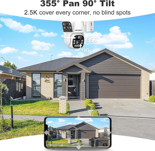 Thumbnail 6 de GENBOLT Solar WiFi Security Camera Outdoor Wireless with Dual Lens Spotlight, Dual View & PIR