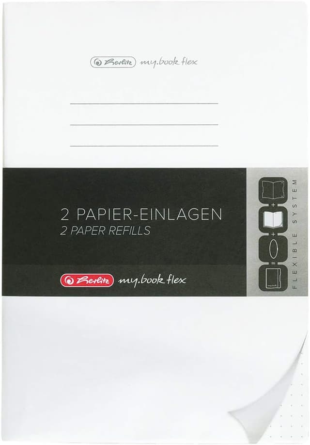 Detalle de Herlitz Refill für Notizheft Flex A4 – 2 x 40 Blatt punktiert (dotted) inkl. Vorsatzblatt