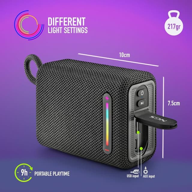 Detalle de NGS Roller Furia 1 altavoz portátil Bluetooth negro 🔊