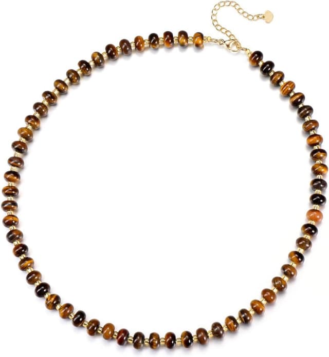 Thumbnail 4 de JSDDE Healing Crystal Tiger Eye Necklace 20.5in