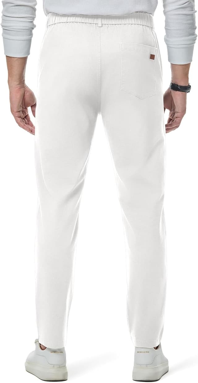 Detalle 2 de JMIERR Herren Chino Stretch Cargohose aus Baumwolle mit elastischem Bund und Taschen