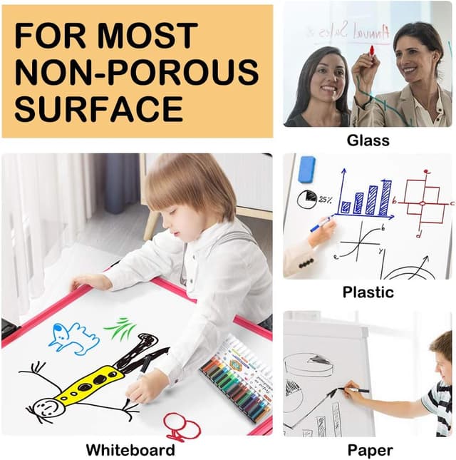 Thumbnail 4 de Shuttle Art Magnetic Dry Erase Markers 20-Color Set