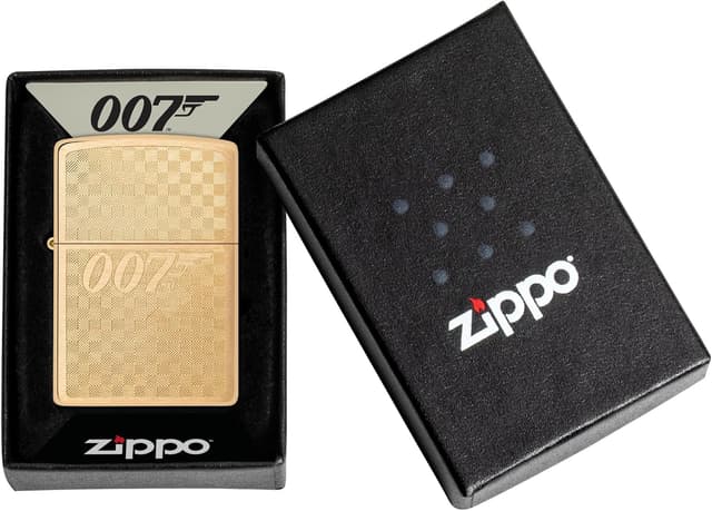 Detalle 2 de Zippo James Bond 007 Brushed Brass Lighter