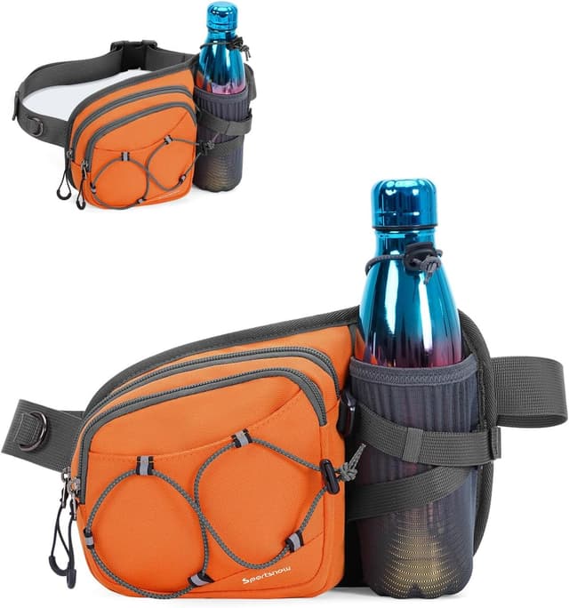 Detalle de sportsnew Hydration Waist Pack with Water Bottle Holder (2L) for Running, Hiking & Dog Walking