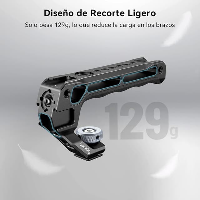Detalle de SMALLRIG Top Handle Lite con 5 Cold Shoes y Adaptador 🎥