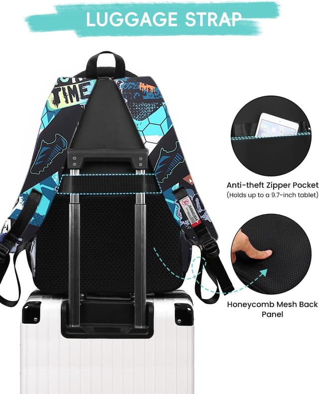 Detalle de Tanou Zaino Scuola per Ragazzi 12-19 anni, grande capacità in nylon resistente all’acqua