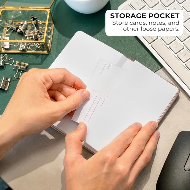 Detalle de Clever Fox Password Book 2nd Edition Small (Rose Gold) – Pocket password keeper with alphabetical laminated tabs