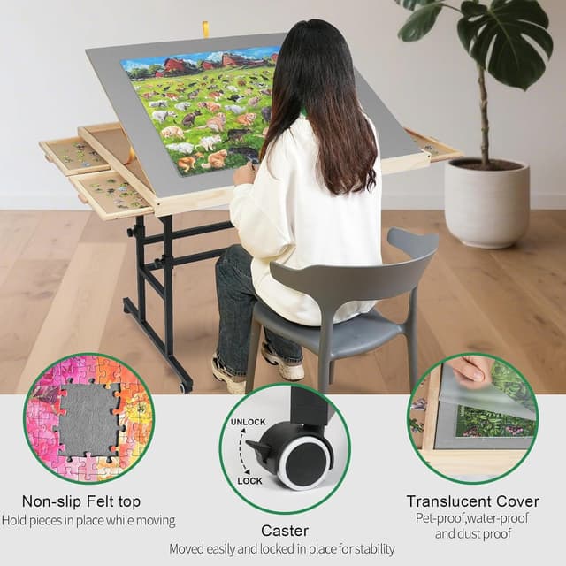 Thumbnail 6 de ALL4JIG 25x34 Jigsaw Puzzle Table 🧩