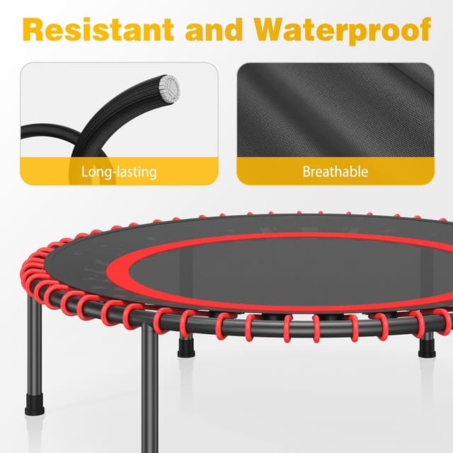 Thumbnail 4 de COWISH Mini Trampoline Fitness Trampoline with Anti-Slip Feet for Indoor/Outdoor Rebounder Exercise Bouncer, Fitness Rebounder for Adults
COWISH Mini Trampoline Fitness Trampoline with A…