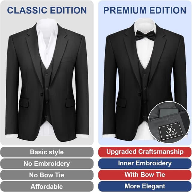 Thumbnail 3 de 3-Piece Slim Fit Men's Suit Set