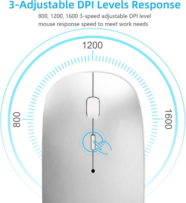 Thumbnail 4 de QYFP Bluetooth Mouse rechargeable wireless mouse for MacBook
