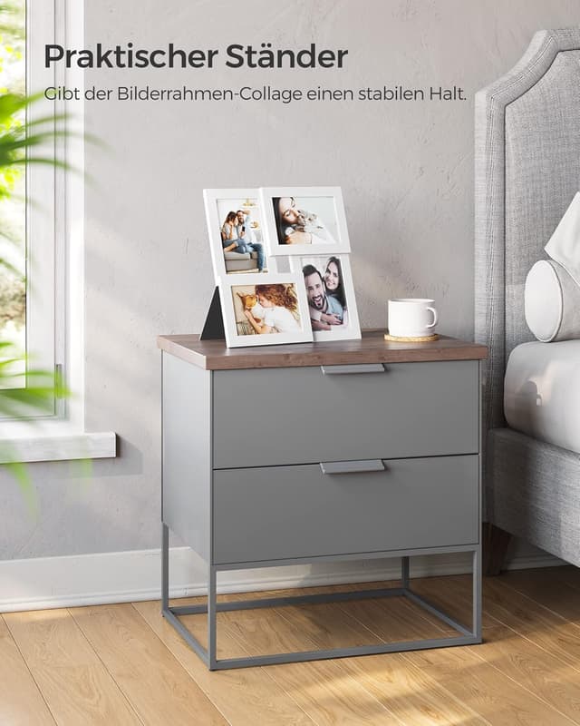 Detalle de SONGMICS Mehrfachbilderrahmen für 4 Fotos (10 x 15 cm) RPF25WT in Weiß