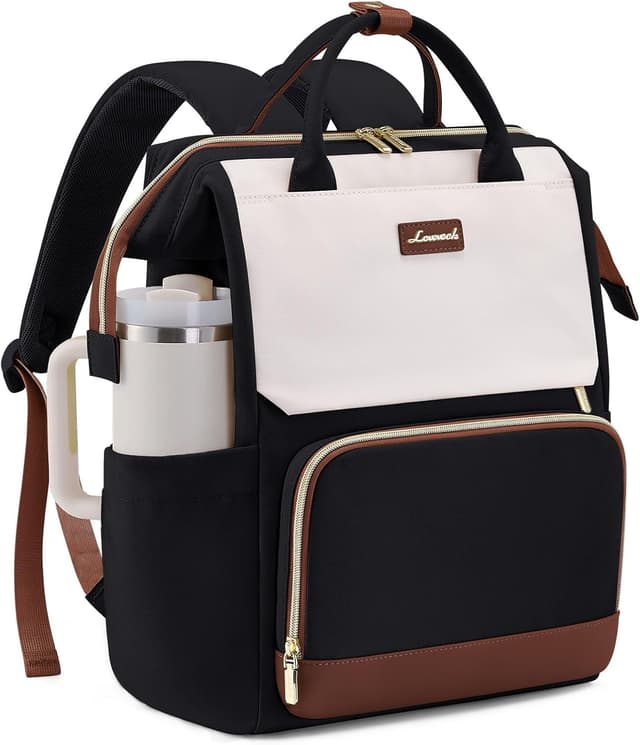 Detalle de LOVEVOOK Damen-Rucksack groß für 17,3-Zoll-Laptops – wasserdichter Travel- & City-Daypack
