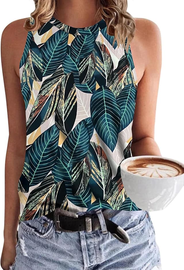 Thumbnail 5 de WNEEDU Damen Tank Top Ärmellos Rundhals