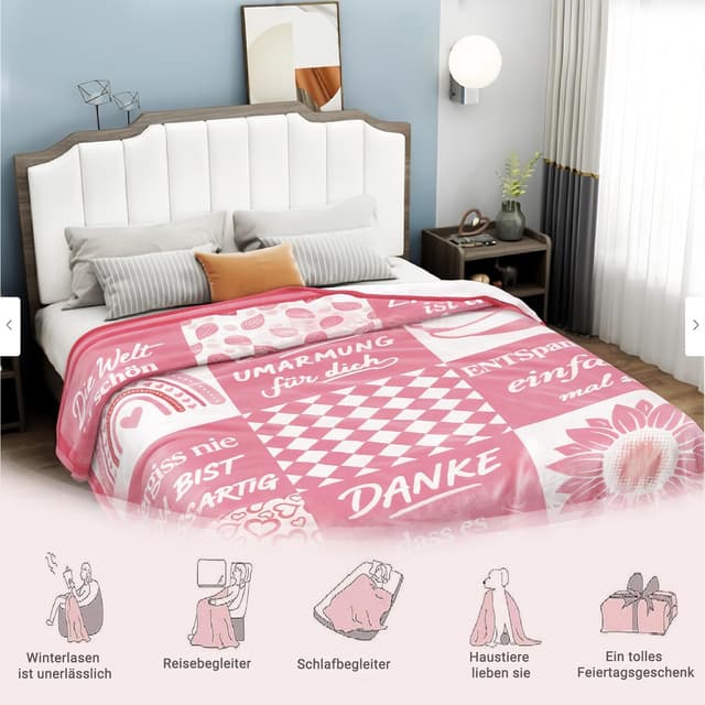 Detalle de PJLJC Kuscheldecke mit 150 x 200 cm