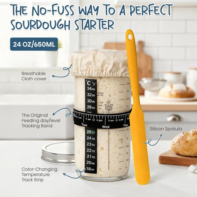 Thumbnail 2 de Rorecay Complete Sourdough Starter Kit 9" 🍞