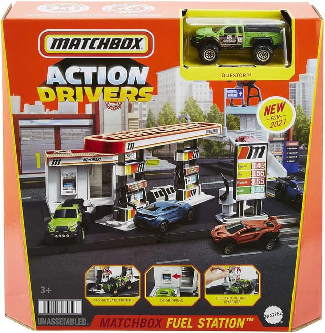 Thumbnail 5 de Matchbox Action Drivers Gasolinera y Vehículo Escala 1:64 ⛽