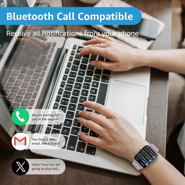 Thumbnail 4 de KIUVKAS Smartwatch 1,95" mit Telefonfunktion