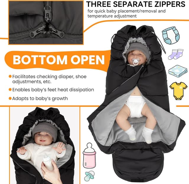 Thumbnail 3 de bemece Fußsack Kinderwagen Winter