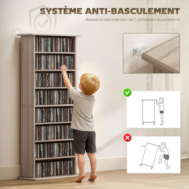 Thumbnail 4 de HOMCOM Rangements pour CD et DVD 360 CDs