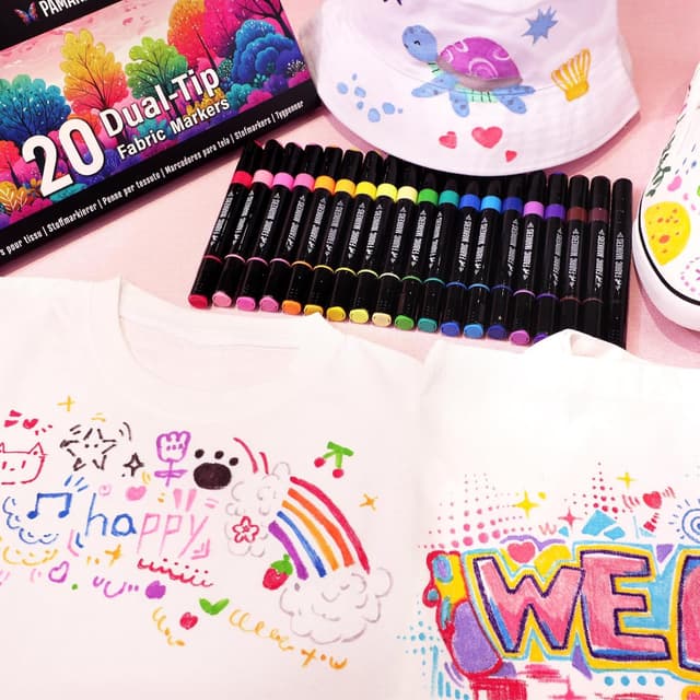 Detalle 1 de Pamaker Textilstifte Dual Tip 20 Farben