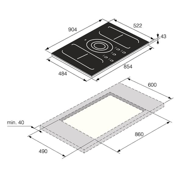 Thumbnail 1 de Asko HI1994M placa inducción 4 zonas