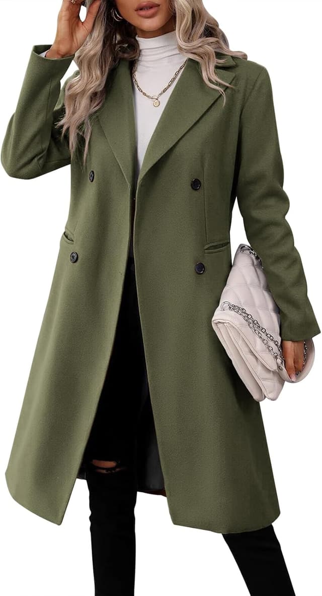 Thumbnail 6 de Danedvi Womens Long Double-Breasted Pea Coat