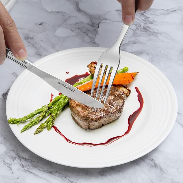 Detalle de Hunnycook Forks Set of 24 stainless steel dinner forks