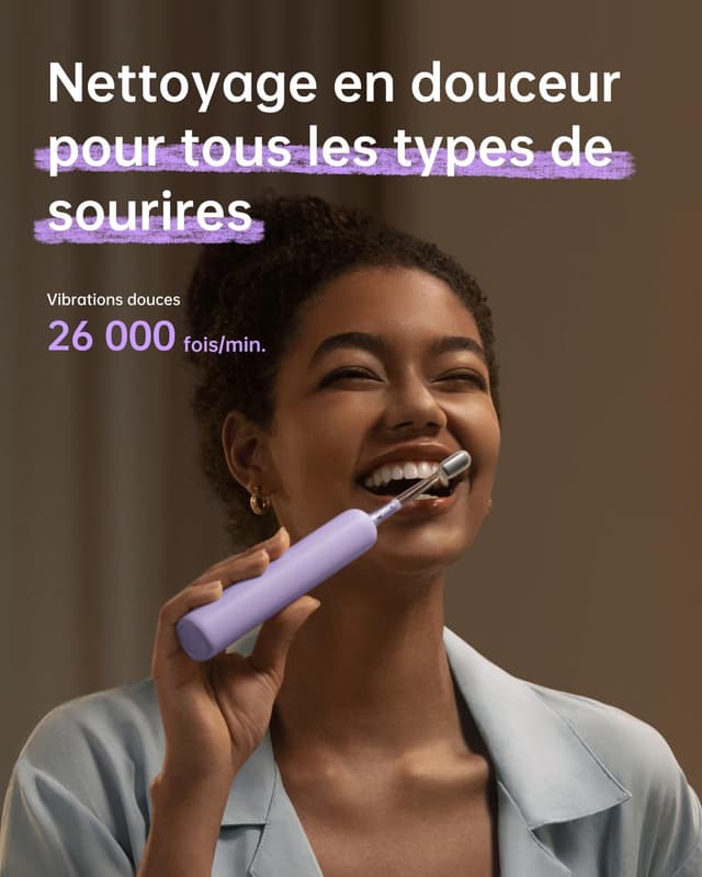 Detalle de Laifen Wave Special Brosse à dents électrique sonique (édition spéciale lavande) — oscillation 60°