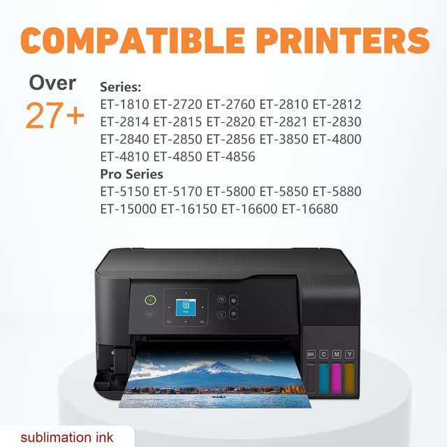Detalle 2 de hehua Multipack Encre Sublimation pour Epson E102 E104